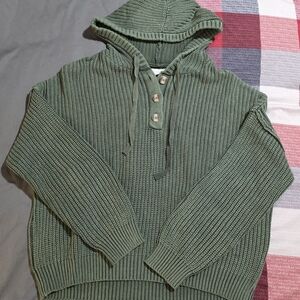 Natural Reflections Olive Hooded Sweater